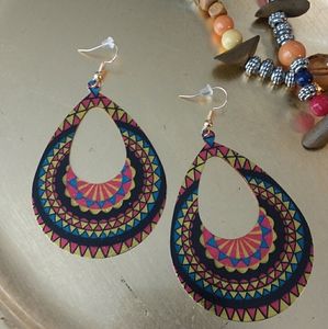 NWOT,  Indian inspired Earrings, colorful and